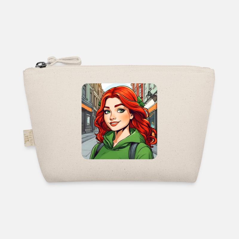 Cooles irisches rothaariges Mädchen Bio-Täschchen