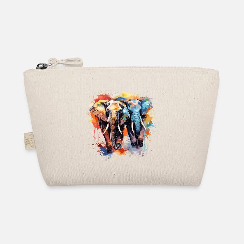Eléphants en couleur avec splash Trousse biologique