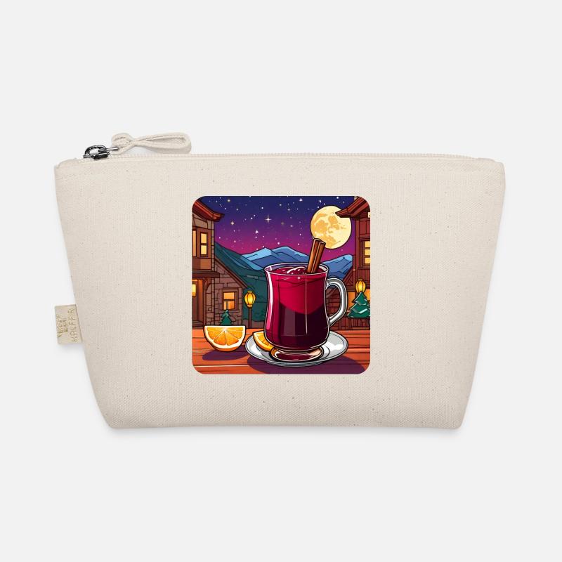 Hot mulled wine with cinnamon stick in winter Organic Pouch