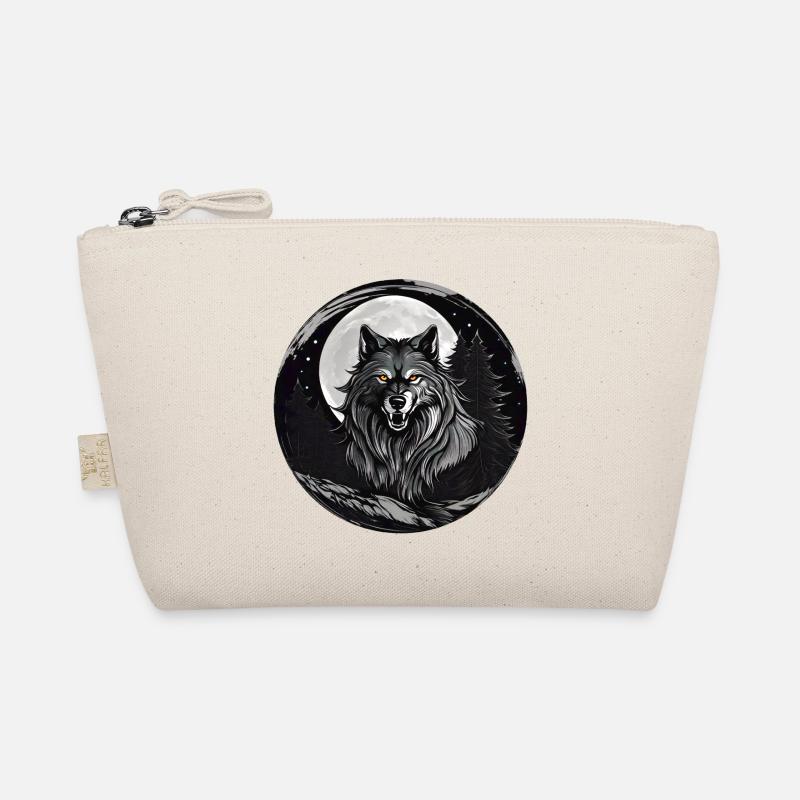 Wolf in the full moon Organic Pouch
