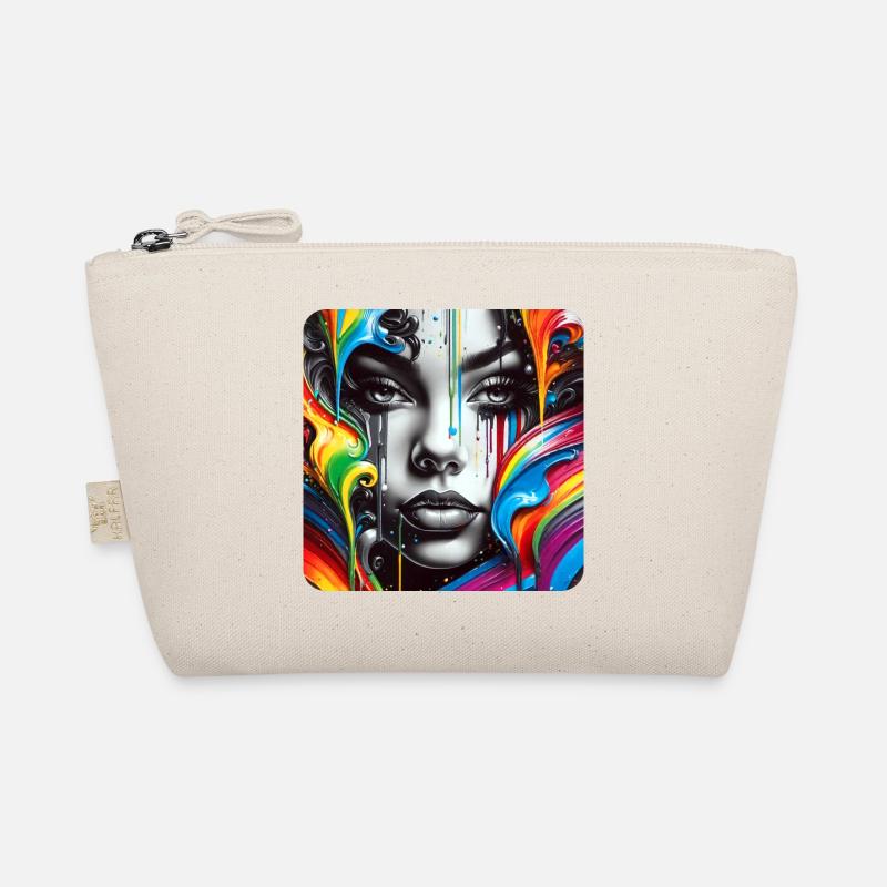 Frau im Graffiti Style Bio-Täschchen