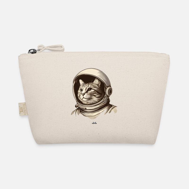 Kosmonauten-Katze - Bio-Täschchen - Natur