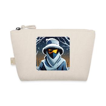 Cool Spooky Ghost with Glasses - Organic Pouch - nature - Front