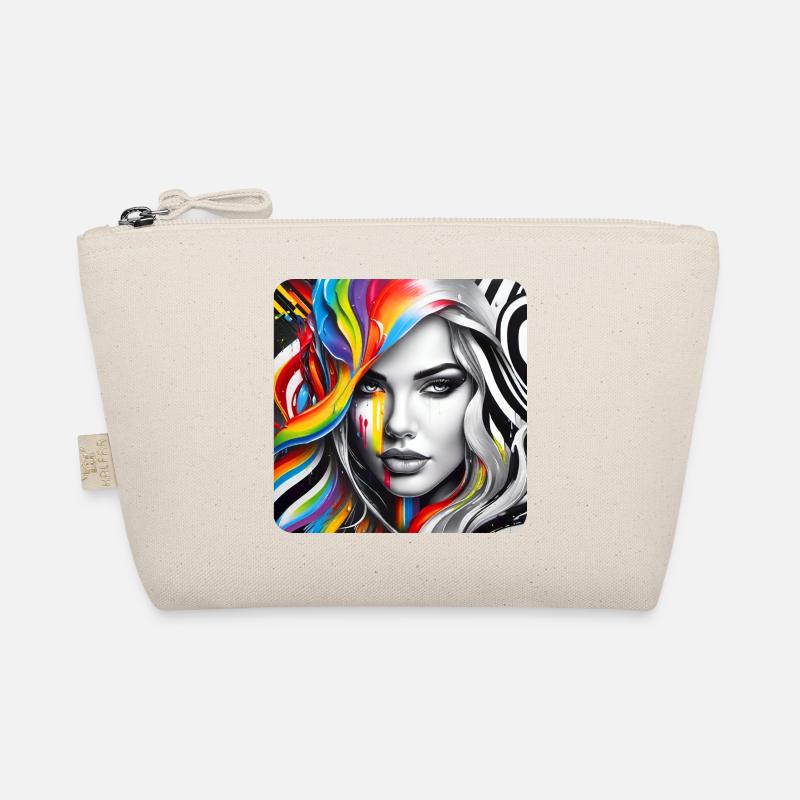 Frau im Graffiti Style Bio-Täschchen