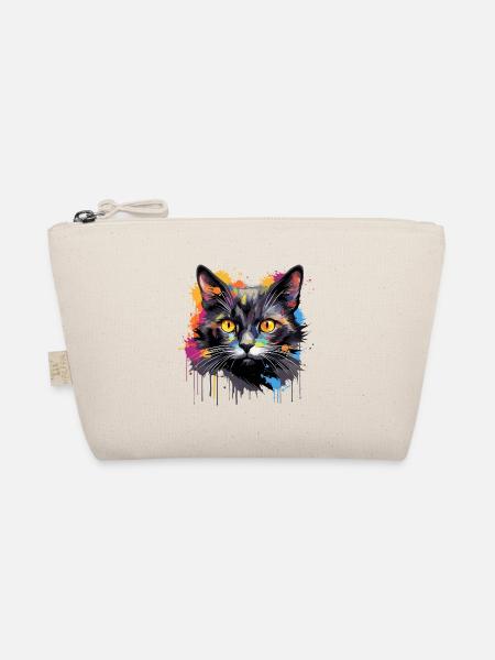 black cat - Organic Pouch - nature - Front