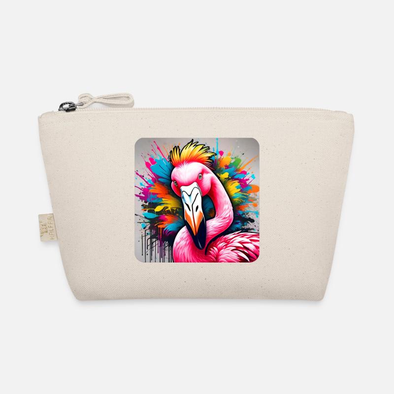 Flamant rose cool dans le style graffiti Trousse biologique