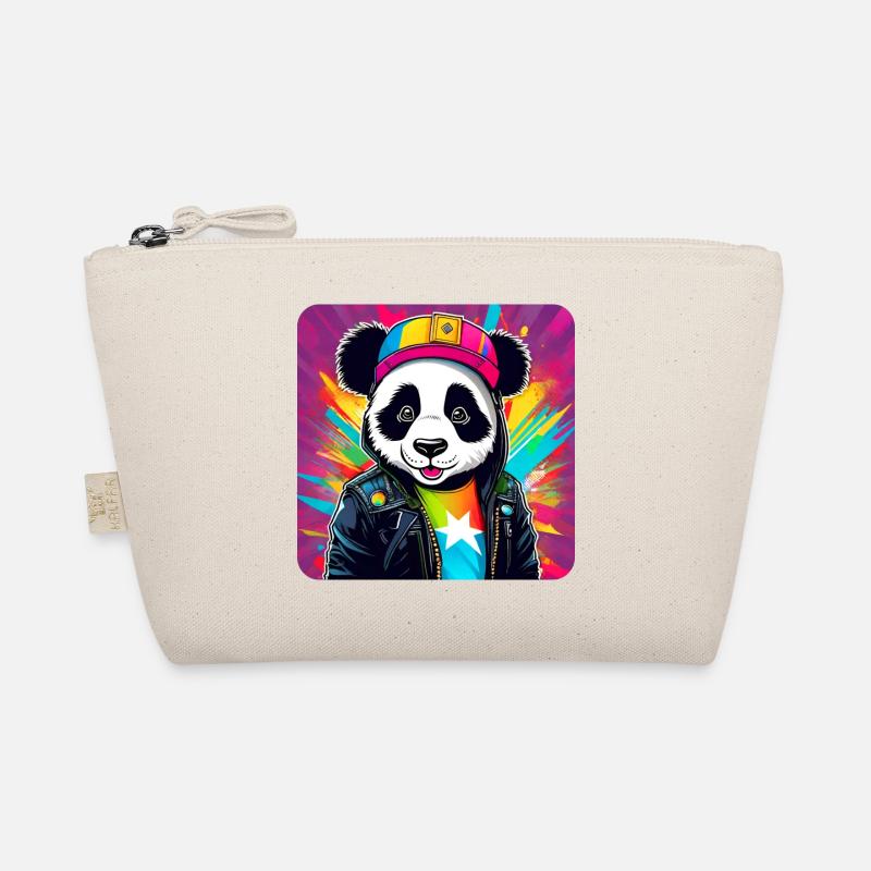 Cool colorful panda bear in graffiti style Organic Pouch