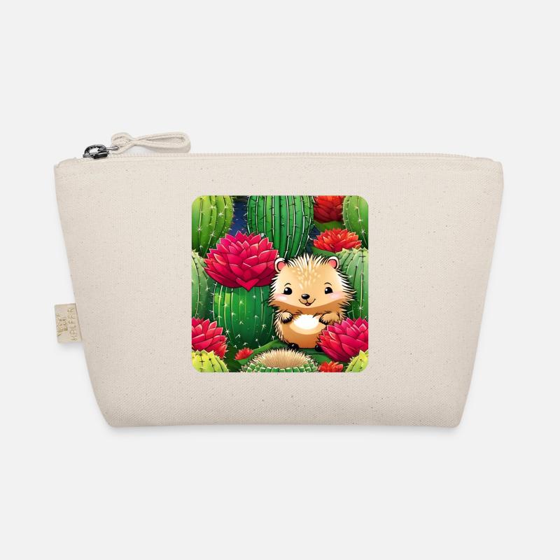 Hérisson mignon dans un champ de cactus Trousse biologique