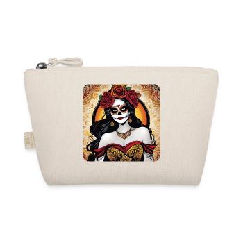 Dia de los Muertos Woman with Roses - Organic Pouch - nature - Front