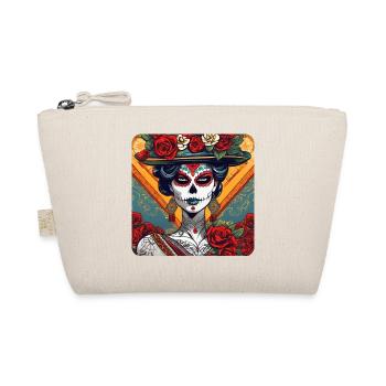 Dia de los Muertos Woman with Roses - Organic Pouch - nature - Front