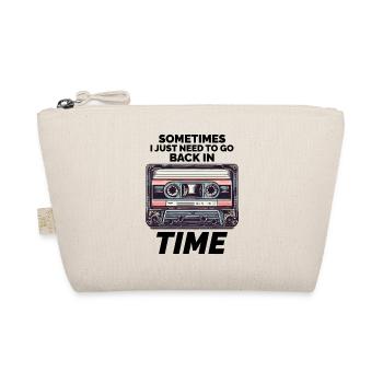 Vintage '80s Cassette Tape: Time Travel in Style - Organic Pouch - nature - Front
