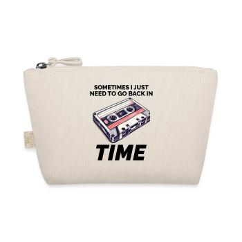 Vintage '80s Cassette Tape: Time Travel in Style - Organic Pouch - nature - Front