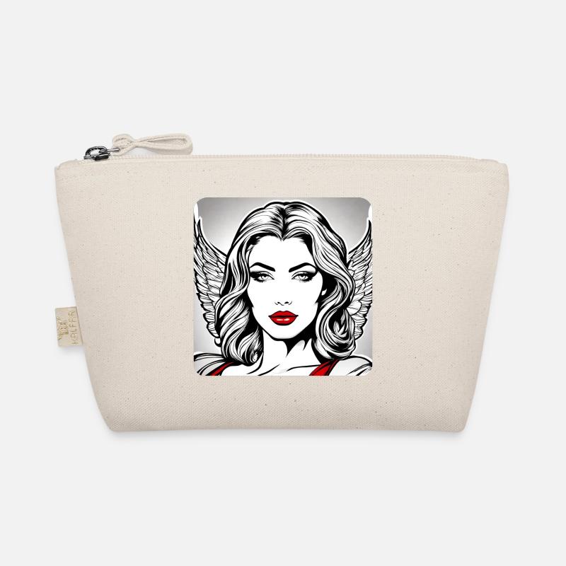 Angel with red lips Organic Pouch