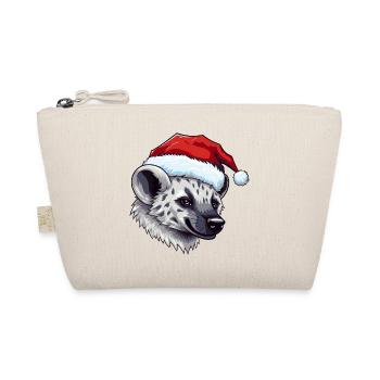 Hyäne Weihnachten Tier Lustig Xmas - Bio-Täschchen - Natur - Vorne