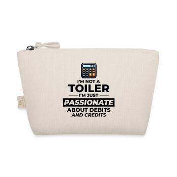 Passionate Accountant Debits Credits Funny Humor - Organic Pouch - nature - Front