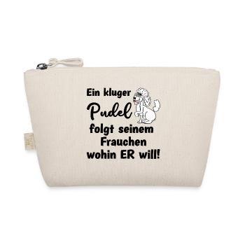 Ein kluger Pudel folgt seinem Frauchen wohin er - Bio-Täschchen - Natur - Vorne