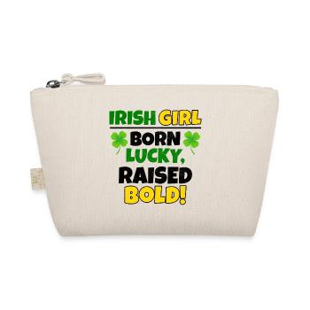 Née chanceuse, élevée Bold Irish Girl St Patricks day - Trousse biologique - nature - Devant