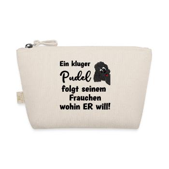 Ein kluger Pudel folgt seinem Frauchen wohin er - Bio-Täschchen - Natur - Vorne