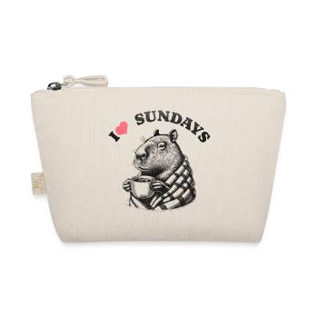 I love Sundays Capybara - Bio-Täschchen - Natur - Vorne