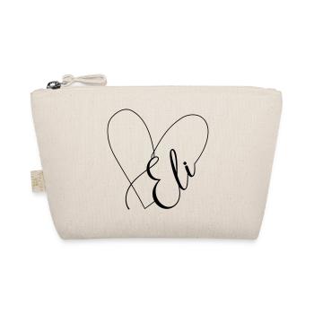 Eli Name Heart Line - Organic Pouch - nature - Front