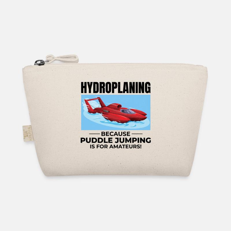 Wasserflugzeug Boot Rennen Humor Pfütze Springen Lustig Bio-Täschchen
