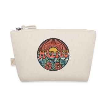 Retro Surf Malibu California Design - Organic Pouch - nature - Front