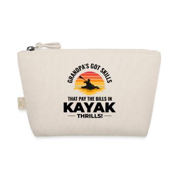 kayaking Gradpa Kayak Canoe Kayaker Funny - Organic Pouch - nature - Front