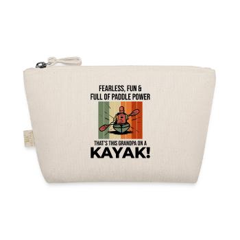 kayaking Gradpa Kayak Canoe Kayaker Funny - Organic Pouch - nature - Front