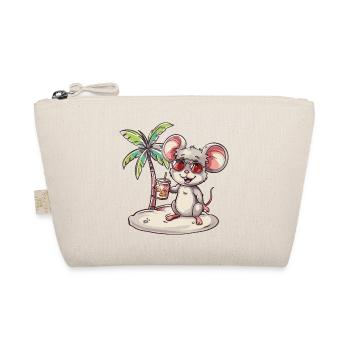 Maus Sommer Strand Urlaub - Bio-Täschchen - Natur - Vorne