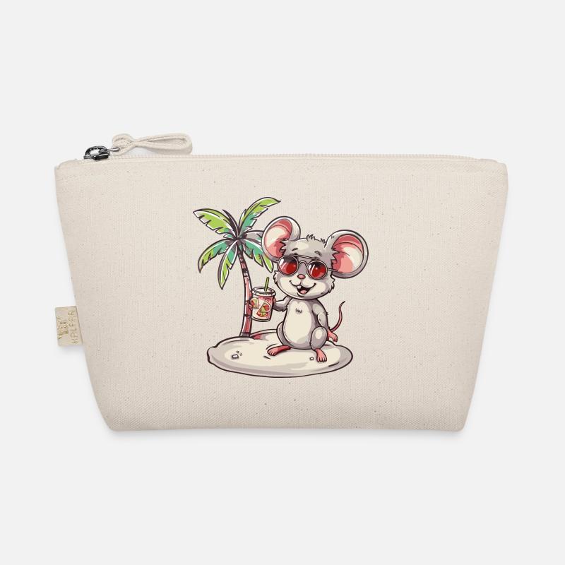 Mouse Summer Beach Vacation Organic Pouch