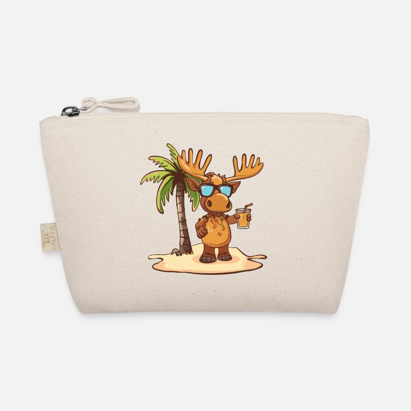 Moose Summer Beach Vacation Organic Pouch