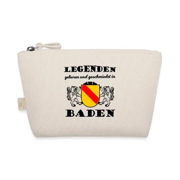 Born in beautiful Baden - Organic Pouch - nature - Front