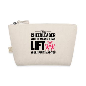 Cheerleader Cheerleading Girl Cheering Cheer Squad - Organic Pouch - nature - Front
