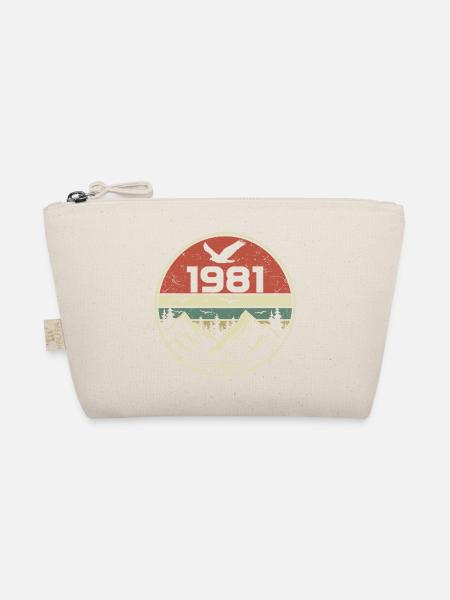 Vintage 1981 Klassiker 1981 Retro 1981 Geschenk 1981 - Bio-Täschchen - Natur - Vorne