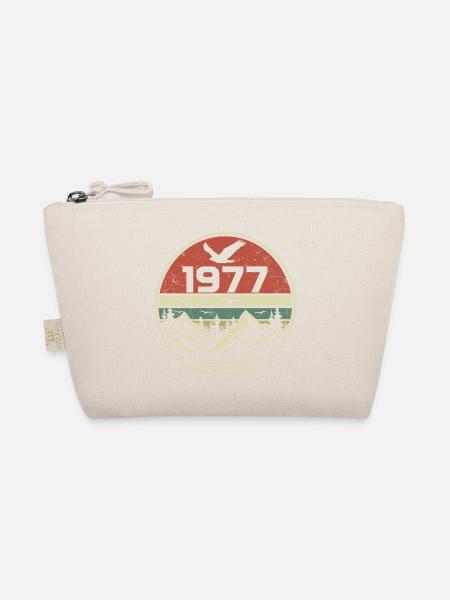 Vintage 1977 Classic 1977 Retro 1977 Gift 1977 - Organic Pouch - nature - Front
