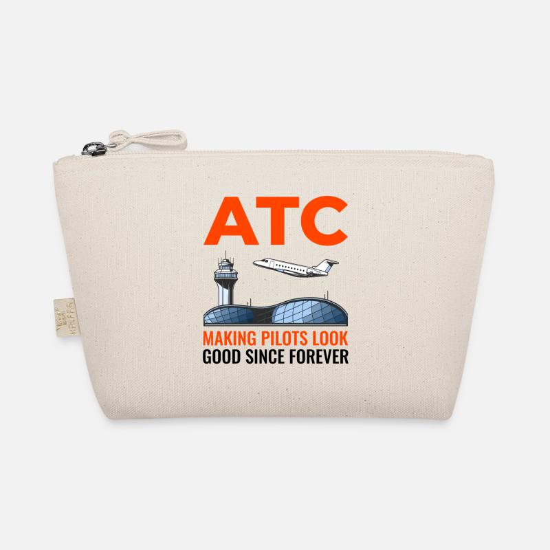Fluglotse ATC Aviation Humor Flugzeug - Bio-Täschchen - Natur
