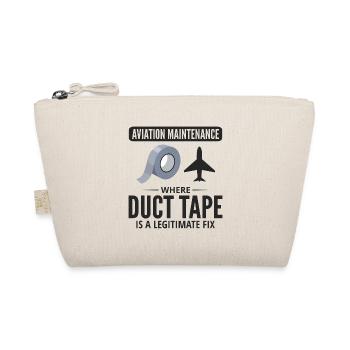 Aircraft Mechanic Aviation Maintenance Duct Tape - Organic Pouch - nature - Front