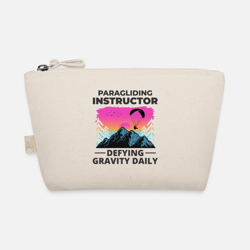 Paragliding Pilot Paraglider Instructor Mountains Organic Pouch