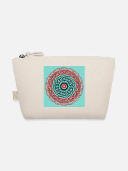 Abstraktes geometrisches Design - Bio-Täschchen - Natur - Vorne