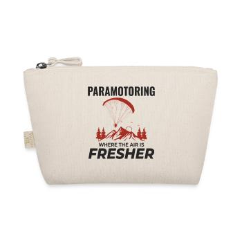 Paramotor Pilot Paramotoring Powered Paraglider - Organic Pouch - nature - Front