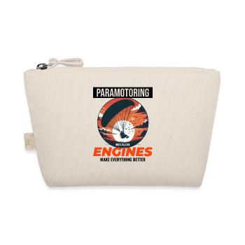 Paramotor Pilot Paramotoring Powered Paraglider - Organic Pouch - nature - Front