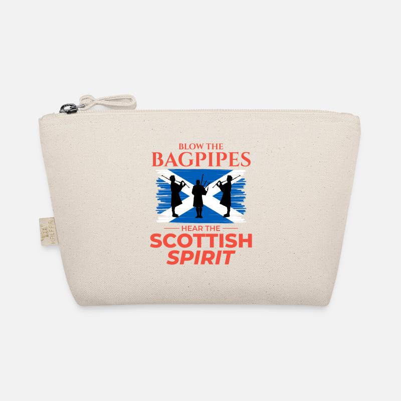 Bagpipe Player Instrument Scottish Scotland Flag Organic Pouch