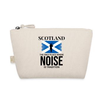 Bagpipe Player Instrument Scottish Scotland Flag - Organic Pouch - nature - Front