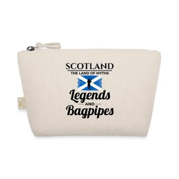 Bagpipe Player Instrument Scottish Scotland Flag - Organic Pouch - nature - Front