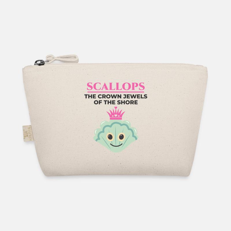 Scallop Seashells Collector Beachcomber Shellfish Organic Pouch