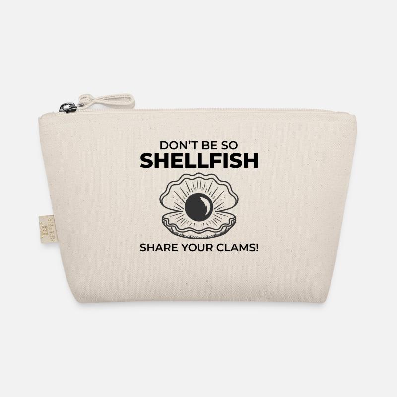 Clam Shell Seashells Collector Beachcomber Beach Organic Pouch