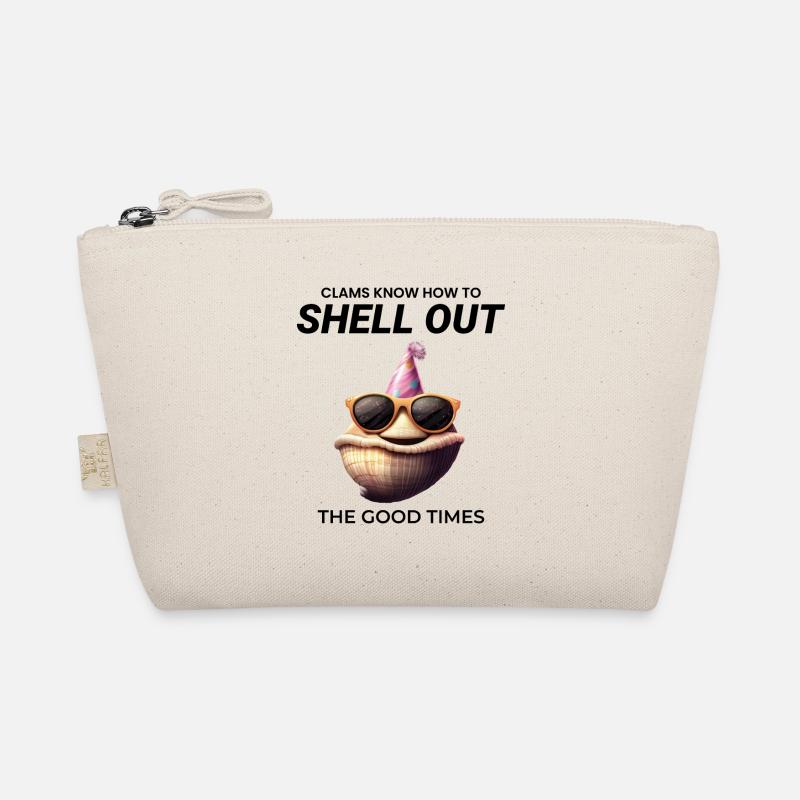 Clam Shell Seashells Collector Beachcomber Beach Organic Pouch