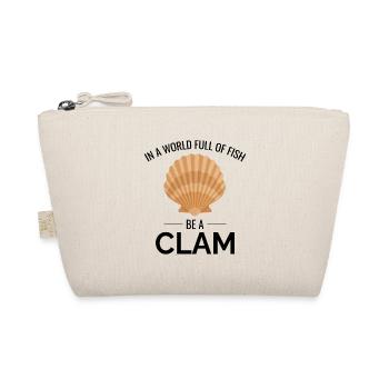 Clam Shell Seashells Collector Shellfish Beach - Organic Pouch - nature - Front
