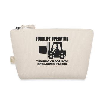 Forklift Operator Heavy Equipment Driver Humor - Organic Pouch - nature - Front