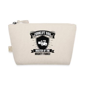 Forklift Dad Heavy Equipment Driver Fathers Day - Organic Pouch - nature - Front